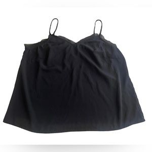 Ophelia Roe Black Chiffon Tank Top 1X